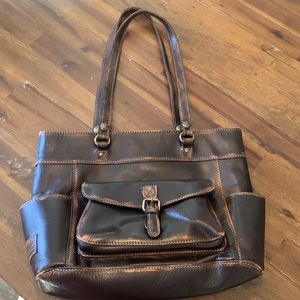 Patricia Nash handbag distressed leather look 100% Italian leather great shape